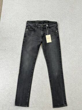 AG Adriano Goldschmied Mens Size 28Wx32L* Tellis Modern Slim Stretch Black Jeans